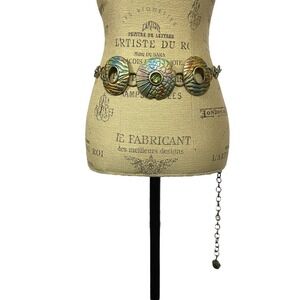 Chico's Artisan Belt Iridescent Boho Chain Waist Belt Unique Design Mermaidcore